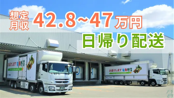 年収600万可・月42.8~47万・原則日帰り